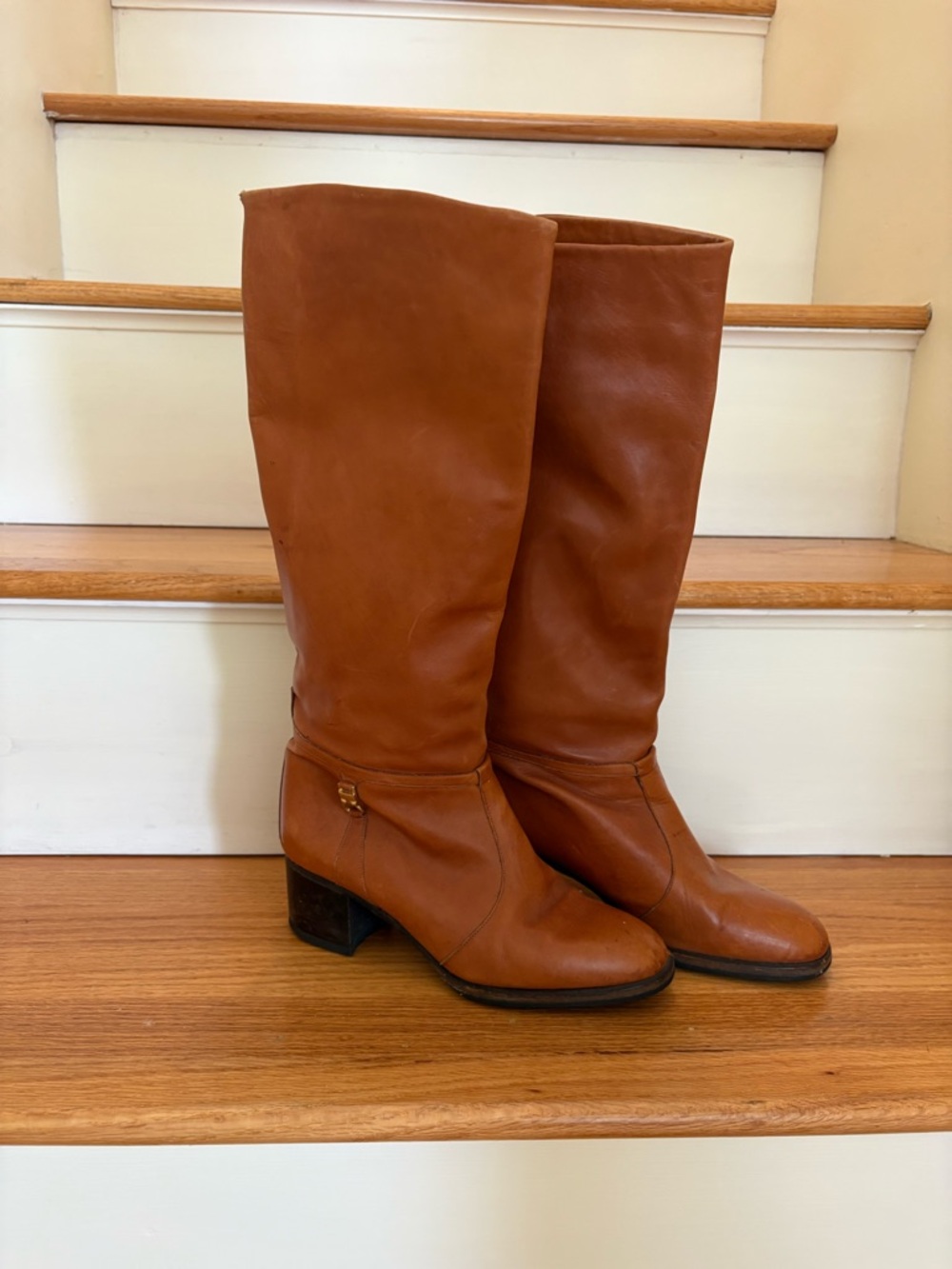 Bally Tall Leather Boots  6M